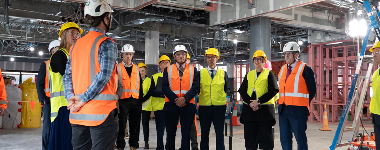 791924 Minister Dr Shane Reti Ashley Bloomfield Professor Sarah Young And Minister Chris Bishop Ksc New Build 00246 00241